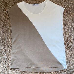 ZARA Colorblock Sleeveless Knit Top – Size M